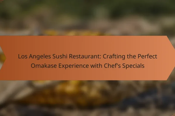 Los Angeles Sushi Restaurant: Crafting the Perfect Omakase Experience with Chef’s Specials